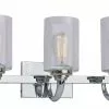 Wall Fixture - 3 Lights - Clear Glass - Chrome 8 Wall Fixture - 3 Lights - Clear Glass - Chrome -Project Source Shop 08385044c L