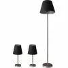 Project Source Floor Lamp and Table Lamps - Metal/Fabric - Black/Chrome - 3-Piece 1 Project Source Floor Lamp and Table Lamps - Metal/Fabric - Black/Chrome - 3-Piece -Project Source Shop 08385069 L