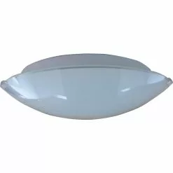 Project Source 1-Light Flush Mount Ceiling Light - 10-in x 2.95-in - Opal Glass