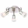 Project Source 3-Light Ceiling Light - Metal and Alabaster Glass - Satin Nickel -Project Source Shop 08385092 L