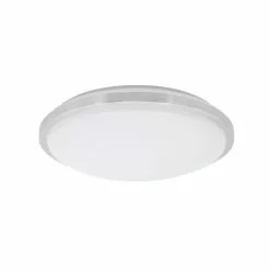Project Source Round Flush Mount Ceiling Fixtures - LED - 12-in - Metal/Acrylic - Brushed Nickel - Pack of 2