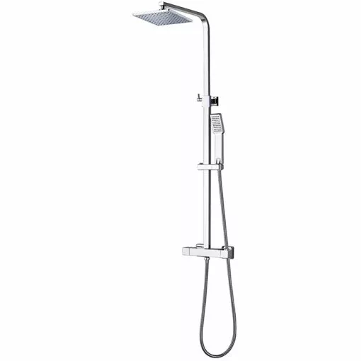 Shower Column - Adjustable Height - Square Head - Chrome 7 Shower Column - Adjustable Height - Square Head - Chrome -Project Source Shop 14925024 L