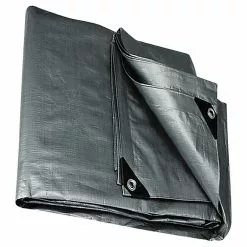 Project Source - Tarpaulin - Polyethylene - 15 ft x 20 ft - Grey