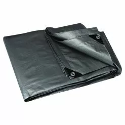 Project Source - Tarpaulin - Polyethylenegrey - 10 ft x 15 ft - Grey