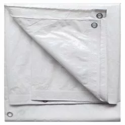 Project Source - Tarpaulin - Polyethylene - 10 ft x 12 ft - White
