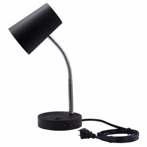 Project Source Desk Lamp with USB Port - LED - 4.5 W - Plastic - Black 5 Project Source Desk Lamp with USB Port - LED - 4.5 W - Plastic - Black -Project Source Shop 30775022 L