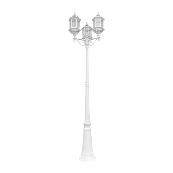 Project Source Benjamin 3-Light Post Lamp - White 3 Project Source Benjamin 3-Light Post Lamp - White