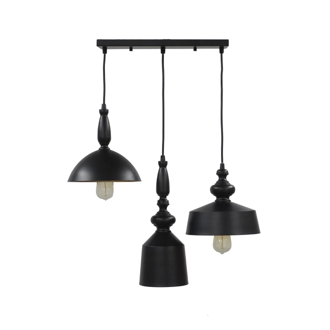 Project Source Black 60 W 3-Light Lantern Pendant 3 Project Source Black 60 W 3-Light Lantern Pendant