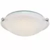 Project Source LED Flushmount Ceiling Light - 12-in - Metal/Glass - Chrome -Project Source Shop 43855130 L