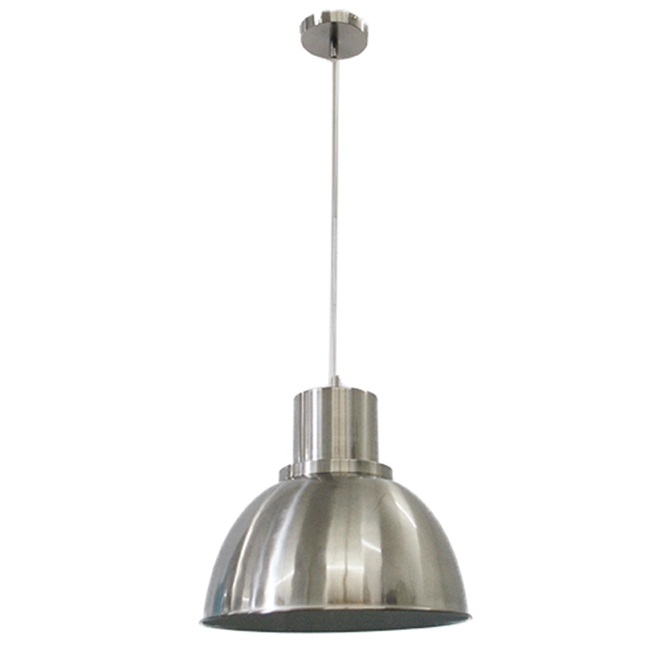Dome 1-Light Pendant Light- 35" - Steel - Brushed Nickel 3 Dome 1-Light Pendant Light- 35" - Steel - Brushed Nickel