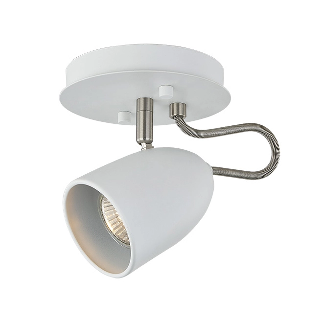Ceiling Light - 1 Light - Steel - Matte White/Chrome 3 Ceiling Light - 1 Light - Steel - Matte White/Chrome