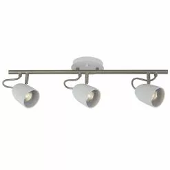 Track Light - 3 Lights - 25" - Steel - Chrome/Matte White
