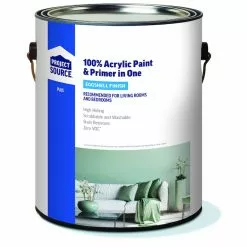 Project Source Plus 2-in-1 Acrylic Paint and Primer - Neutral Base - Eggshell Finish - 3.78-L