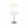 Project Source Table Lamp - 18-in - Metal/Rice Paper - Brushed Nickel/White -Project Source Shop 63745013b L