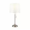 Project Source Table Lamps - Metal and Linen - 20-in - Brushed Nickel and White - Set of 2 -Project Source Shop 63745019b L