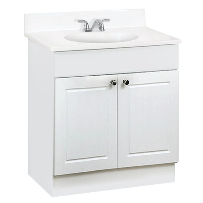 Project Source Bathroom Vanity - 30-in - 2-Door - White 3 Project Source Bathroom Vanity - 30-in - 2-Door - White