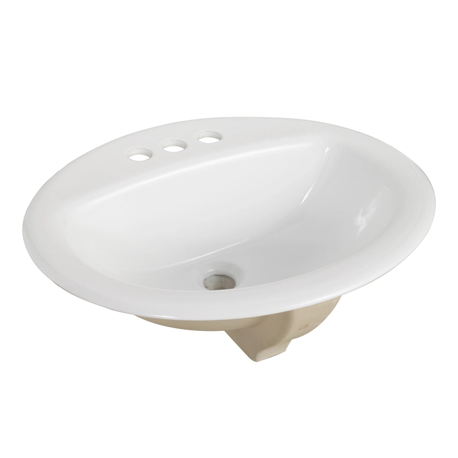 Project Source Oval Drop-in Lavatory - Vitreous China 4 Project Source Oval Drop-in Lavatory - Vitreous China - Image 2