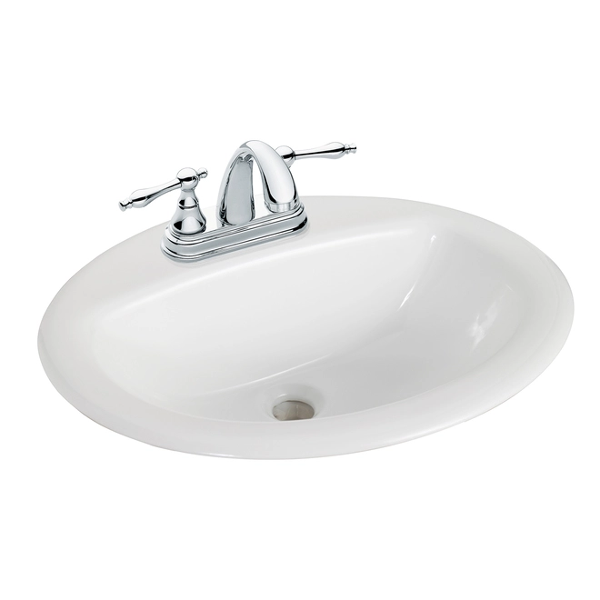 Project Source Oval Drop-in Lavatory - Vitreous China 5 Project Source Oval Drop-in Lavatory - Vitreous China - Image 3