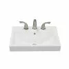 Project Source Lanvin Rectangular Drop-in Sink - Porcelain -Project Source Shop 78195100 L