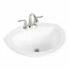 Project Source Ladelle Semi-Oval Drop-in Lavatory - Vitreous China -Project Source Shop 78195101b L