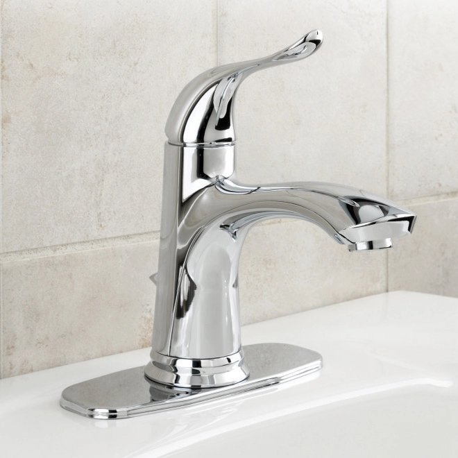 Project Source Qino Bathroom Faucet with Deck Plate and Drain - Chrome 4 Project Source Qino Bathroom Faucet with Deck Plate and Drain - Chrome - Image 2