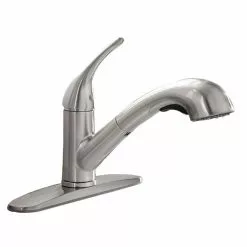 Project Source Pull-Out Kitchen Faucet - 1-Handle - Brushed Nickel