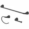 Project Source Dover Matte Black 3-Piece Bath Hardware Kit -Project Source Shop 80375186 L